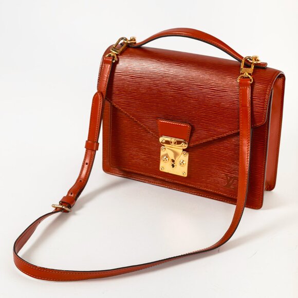 Louis Vuitton Monceau 28 Brown Epi Leather Convertible Satchel - Picture 6 of 12